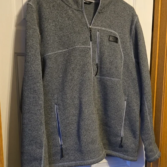 The North Face Men's Heather Gray Performance F leece Jacket - Picture 1 of 4